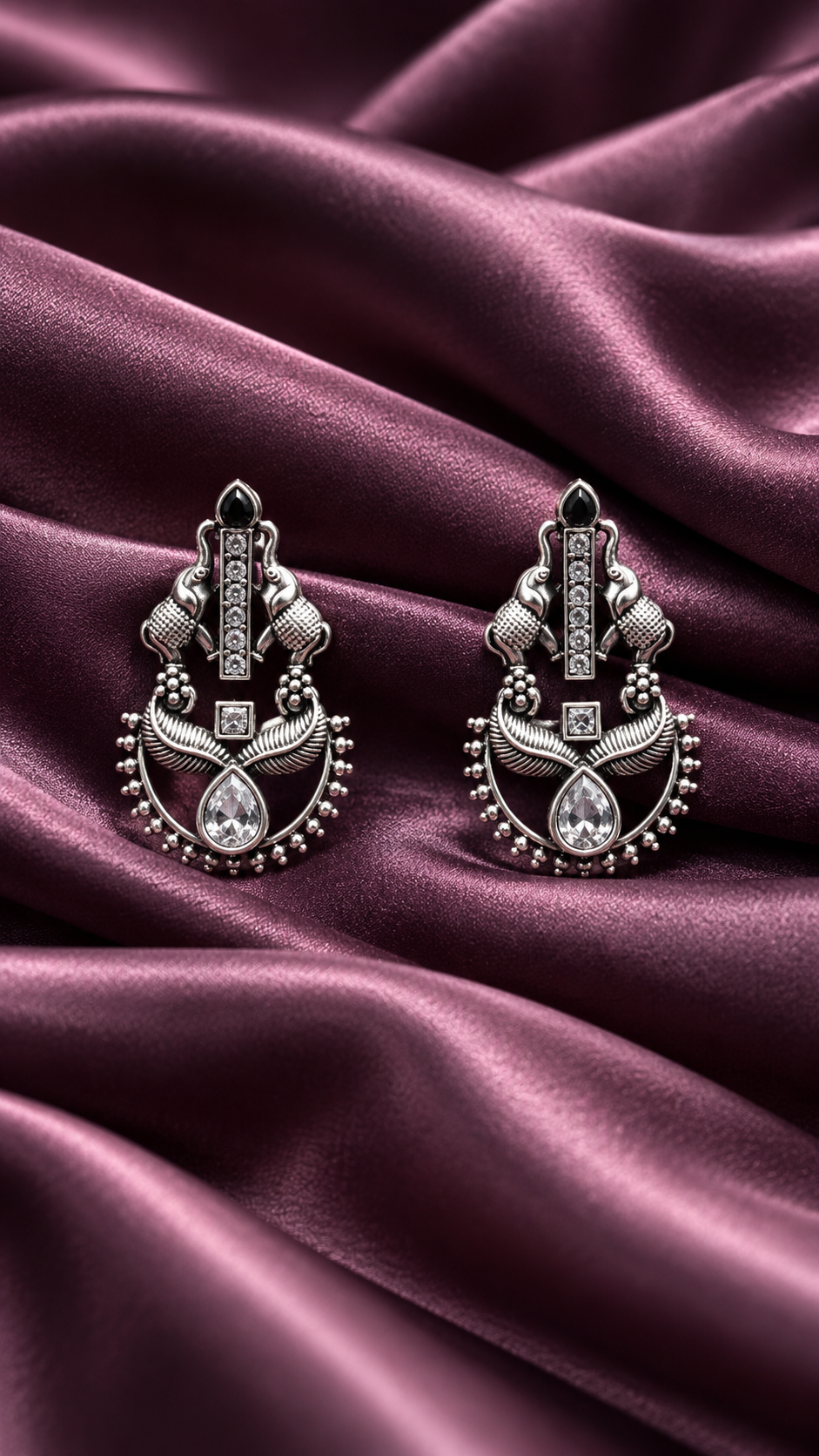 Oxidised  Aira Earring