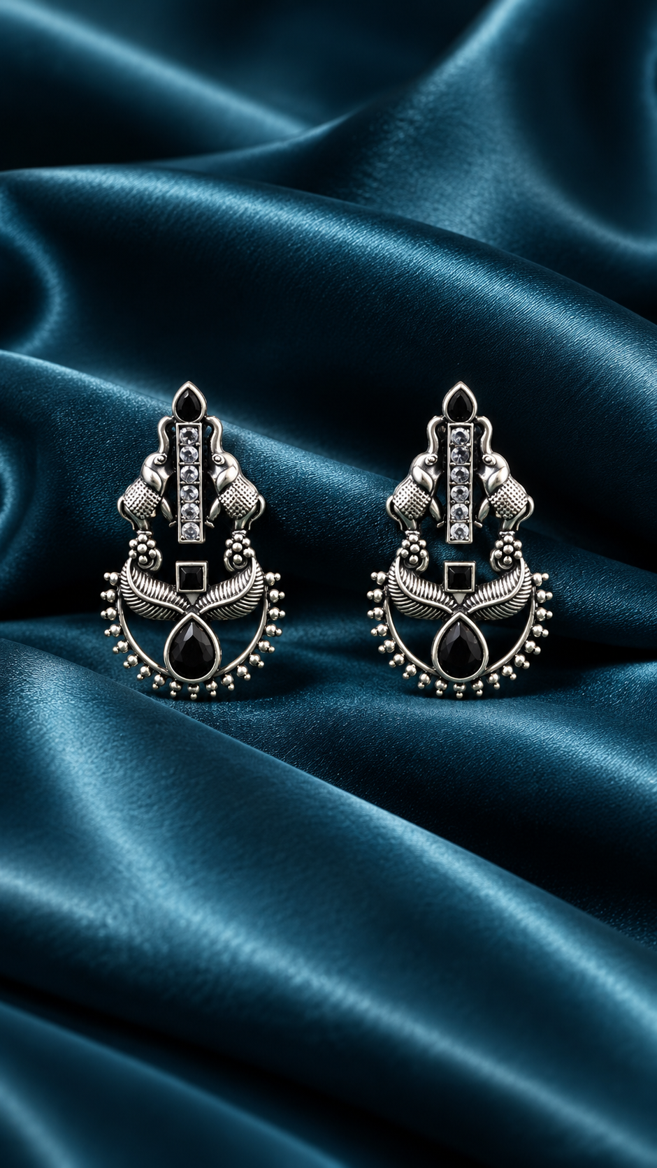 Oxidised  Aira Earring