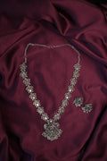 PAKSHA-OXIDISED SILVER LONG NECKLACE SET