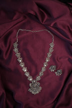 PAKSHA-OXIDISED SILVER LONG NECKLACE SET