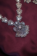 PAKSHA-OXIDISED SILVER LONG NECKLACE SET