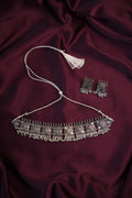ALANKARA OXIDISED SILVER PANEL CHOKER SET