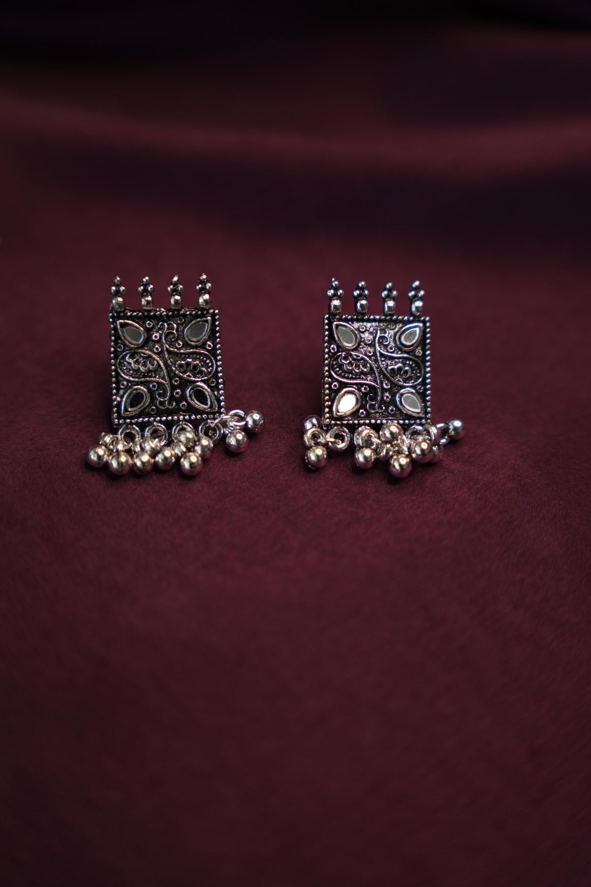 ALANKARA OXIDISED SILVER PANEL CHOKER SET