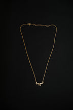 BANDHINI-GOLD TONE CLEAR STONE CHAIN