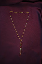Lathika-Gold Tone Vine Pendant